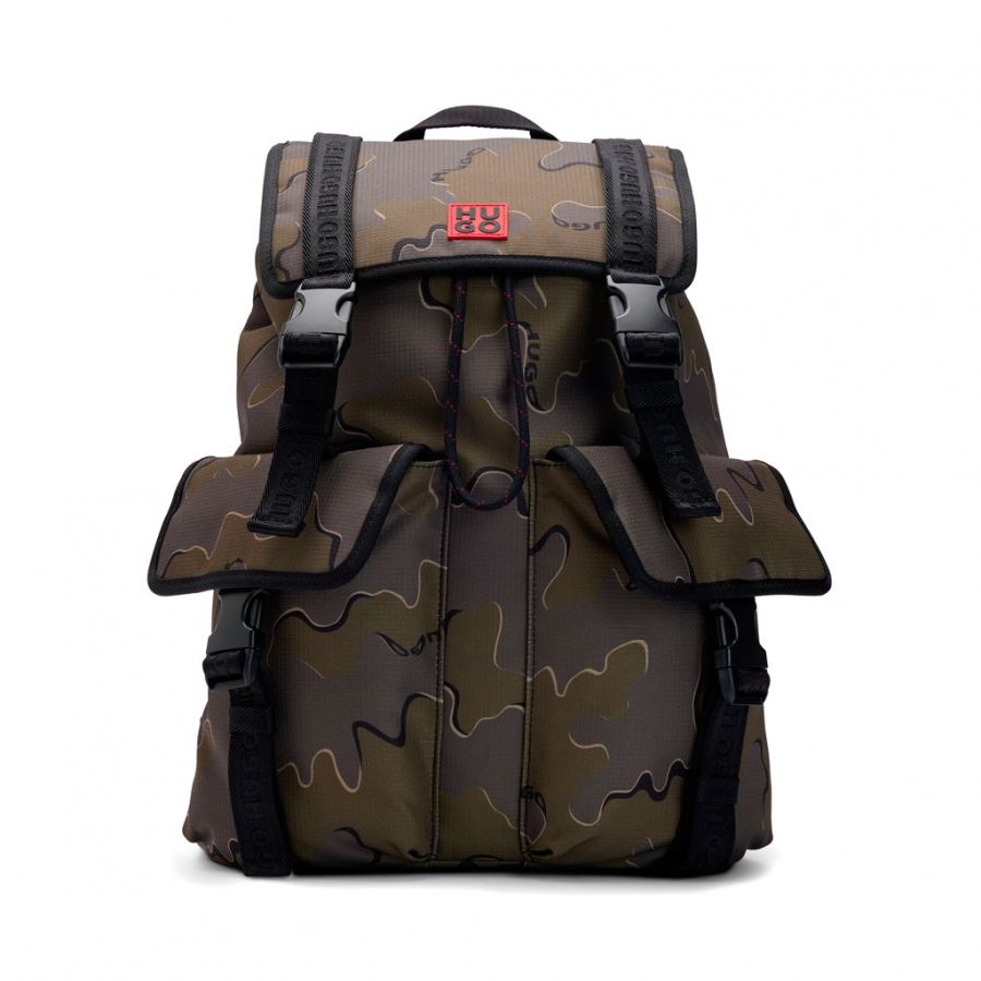 RUCKSACK MIT CAMOUFLAGE-DRUCK UND LOGO