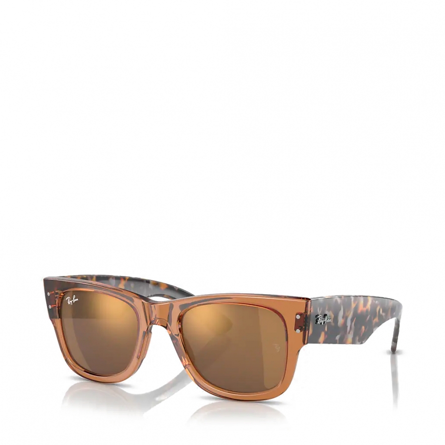 mega-wayfarer-sonnenbrille-0rb0840s-transparent-braun-braun-spiegelgold