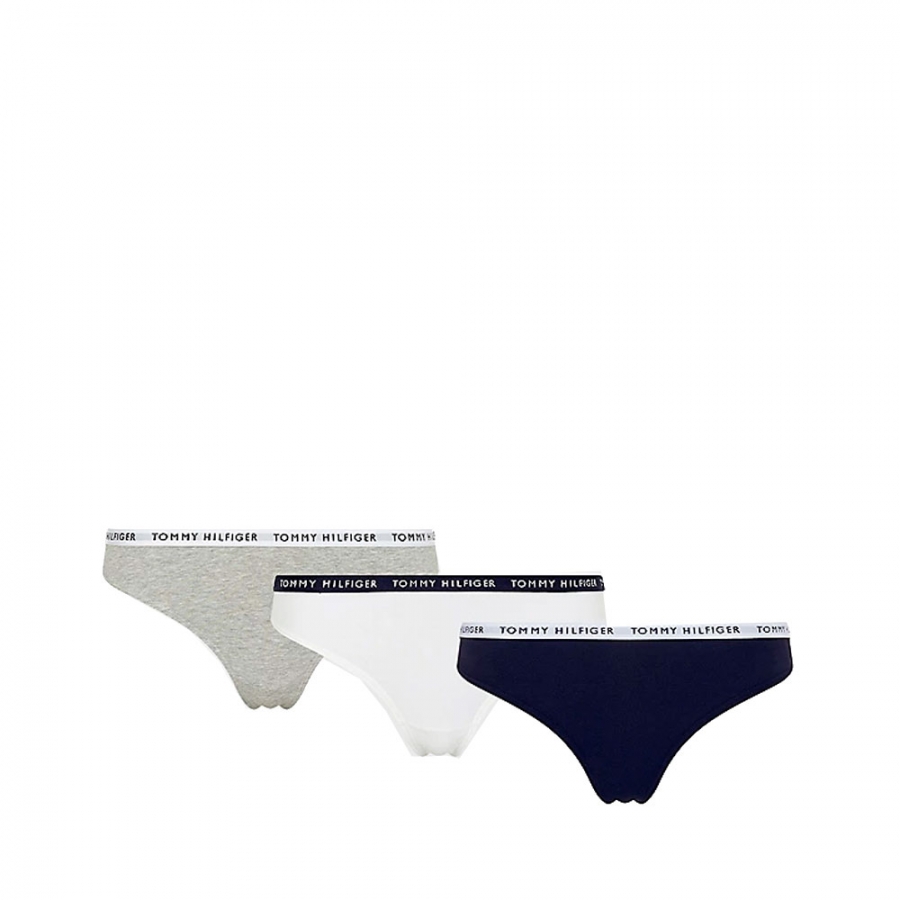PACK OF 3 THONGS WITH LOGO ON THE WAIST