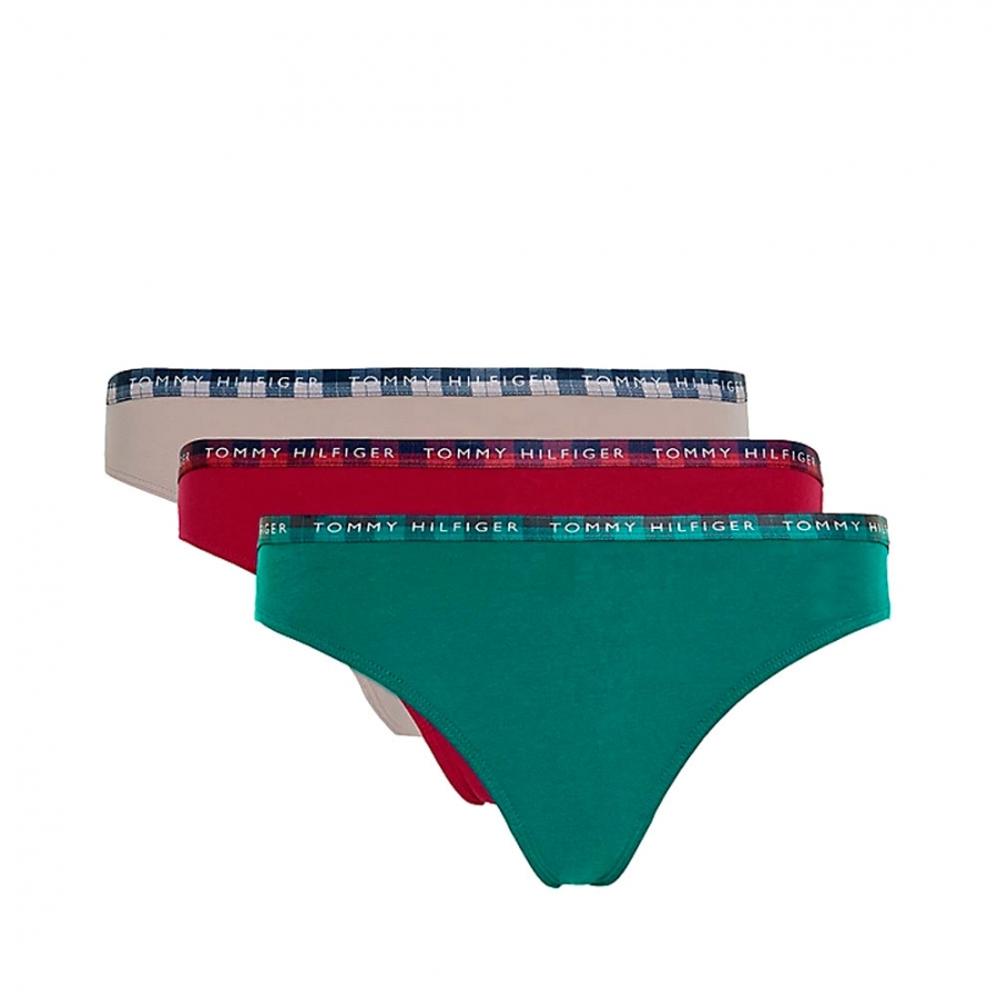 CONFEZIONE DA 3 SLIP FESTIVI CON LOGHI