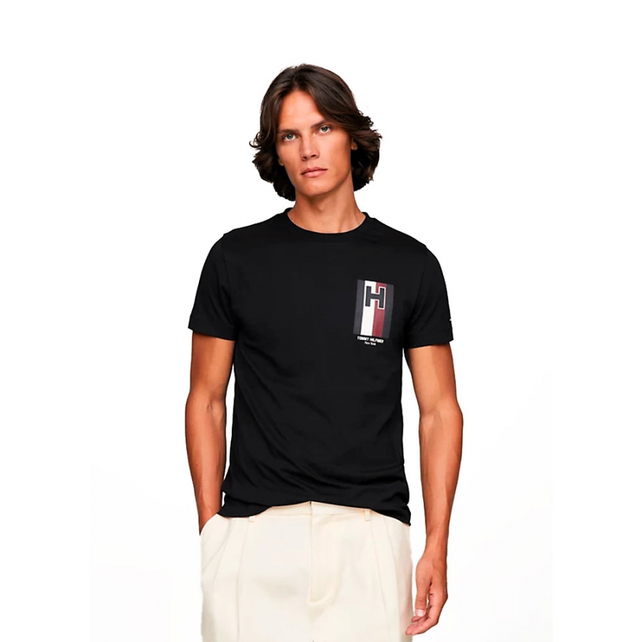 t-shirt-en-maille-slim-avec-logo