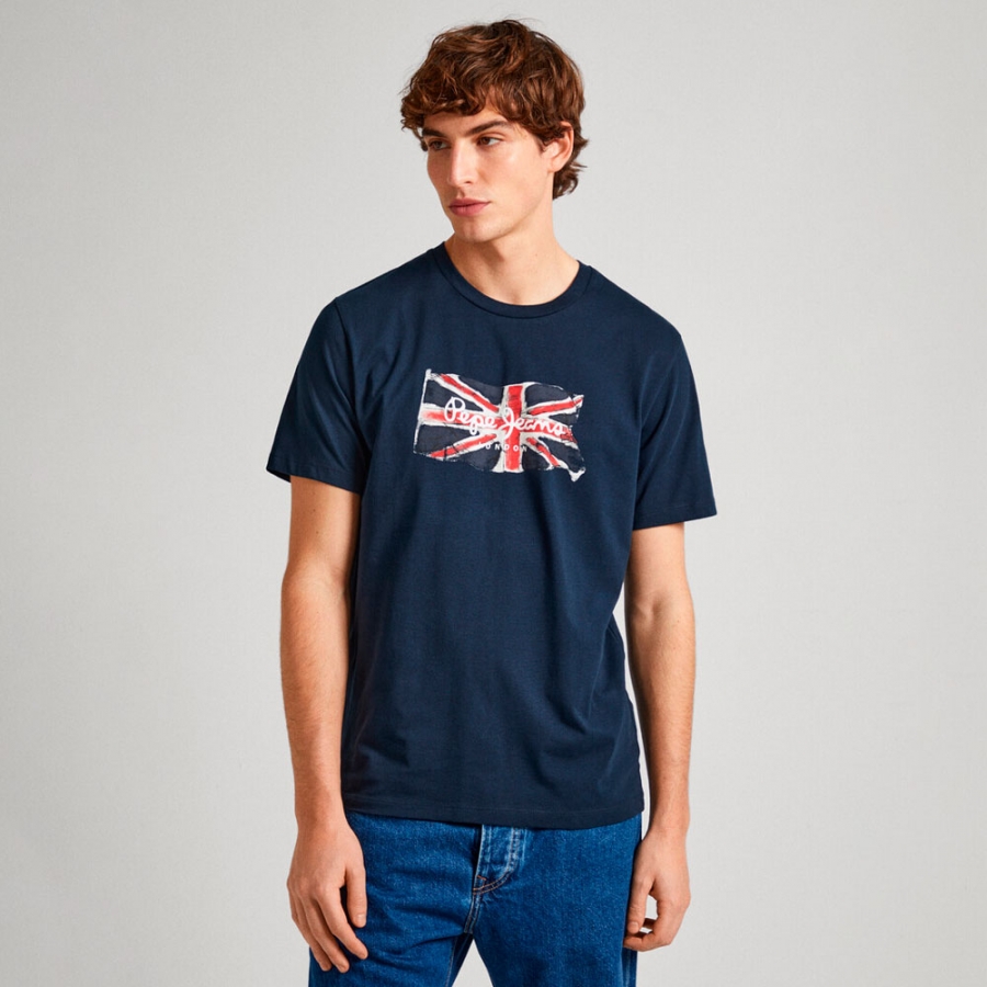 t-shirt-mit-normaler-passform-und-union-jack-logo