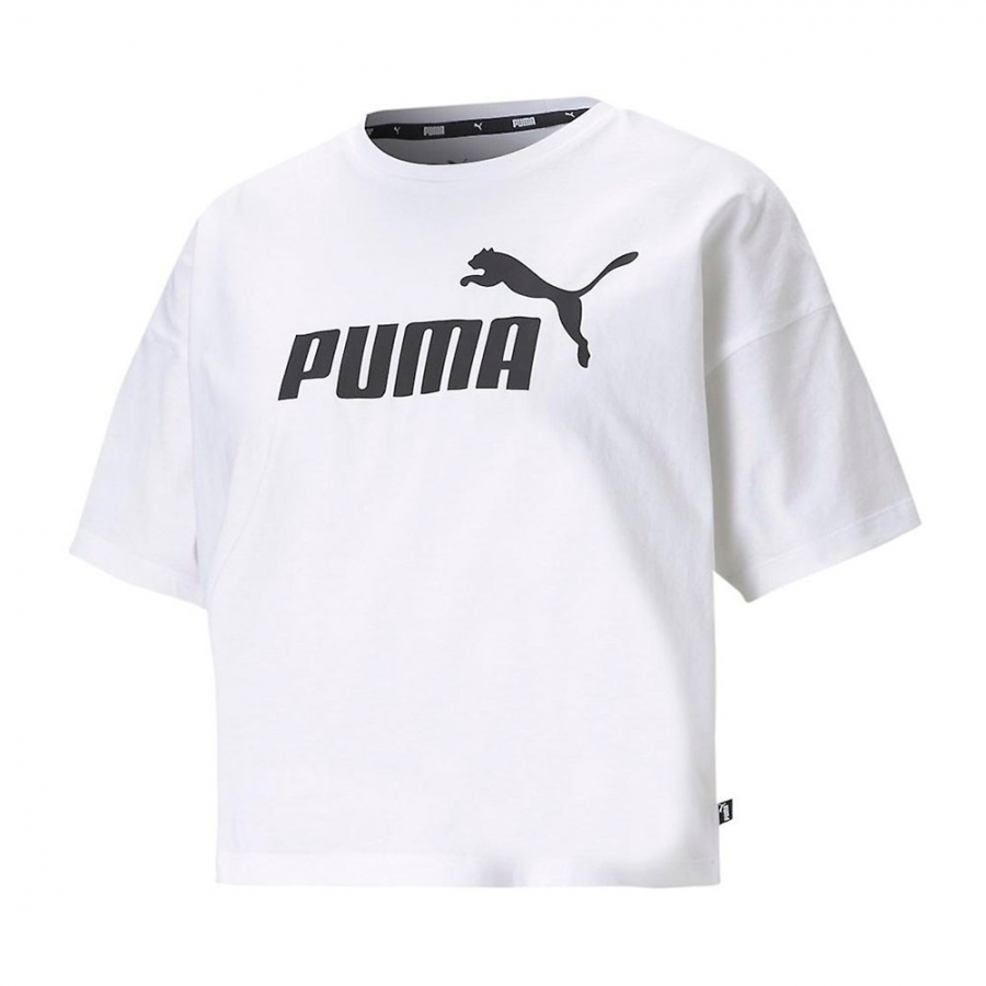 t-shirt-corta-da-donna-con-logo-essentials