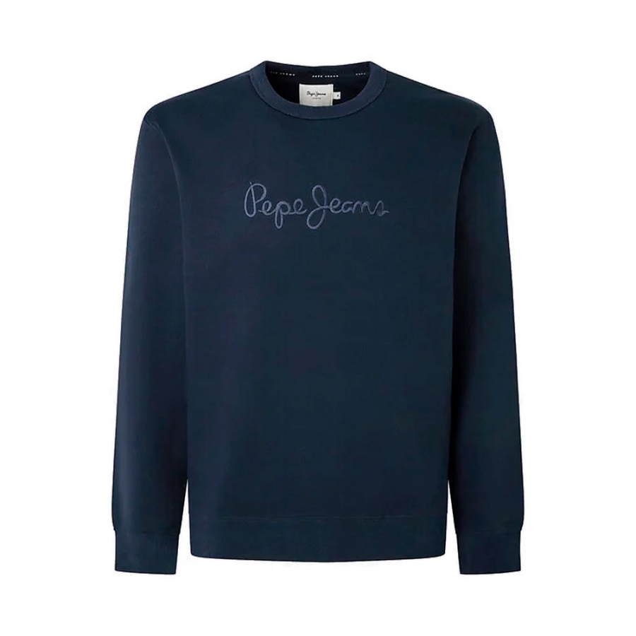 embroidered-logo-round-neck-sweatshirt