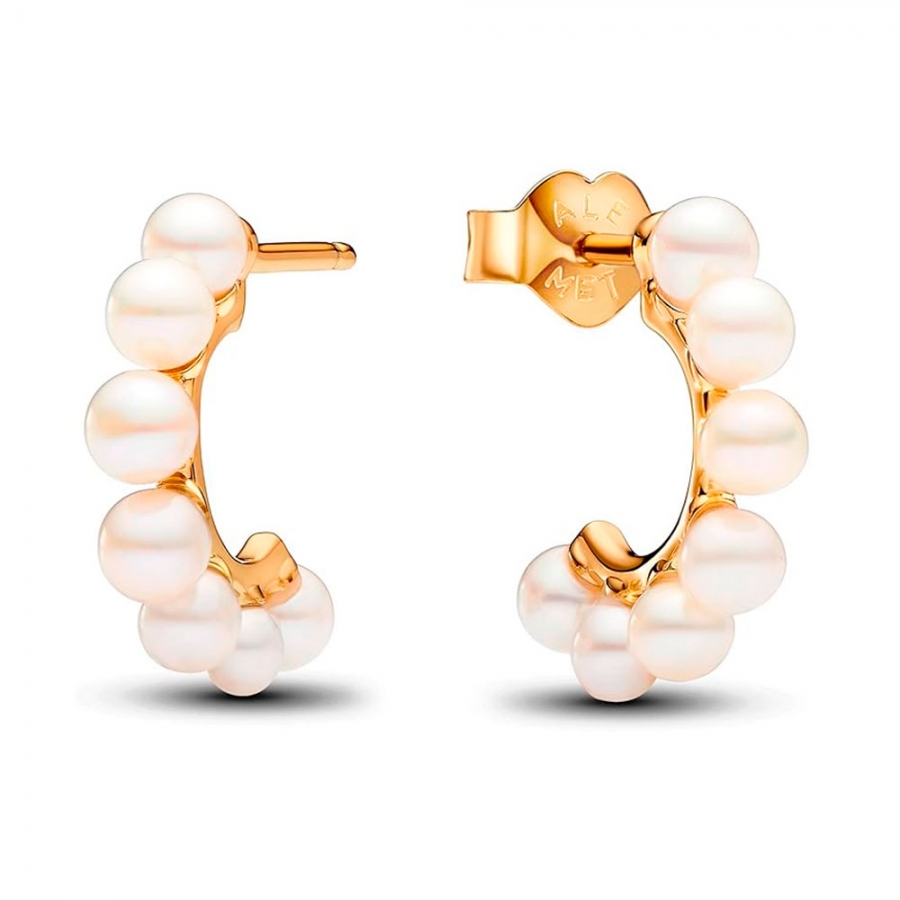 timeless-pendientes-263179c01-14k-plated-hoop-with-white-treated-freshwater-cultured-pearl