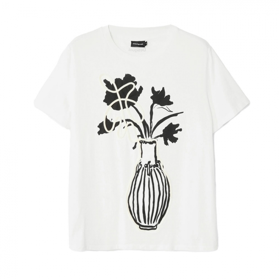 einfaches-shadow-t-shirt-mit-vase