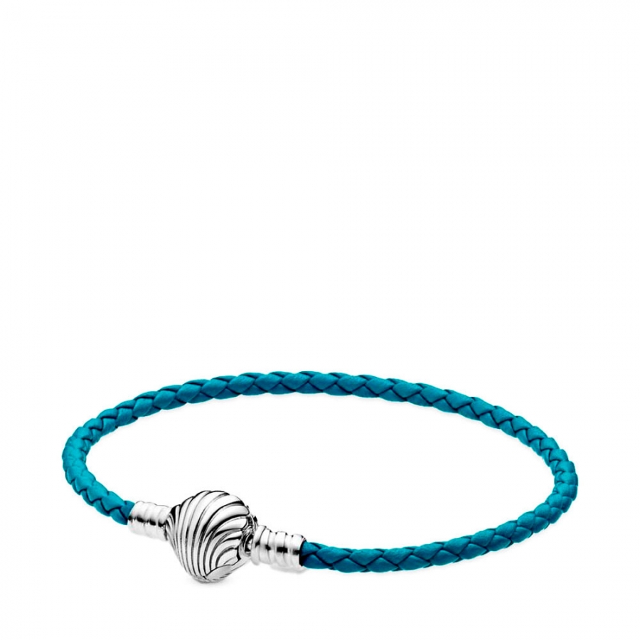 pulseira-pandora-moments-em-couro-trancado-turquesa-com-fecho-concha-598951c010