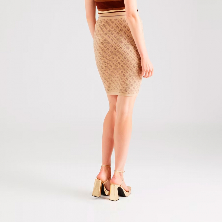 4g-logo-knitted-midi-skirt