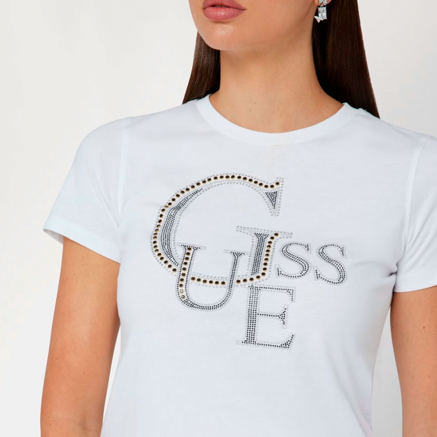 t-shirt-with-front-studded-logo