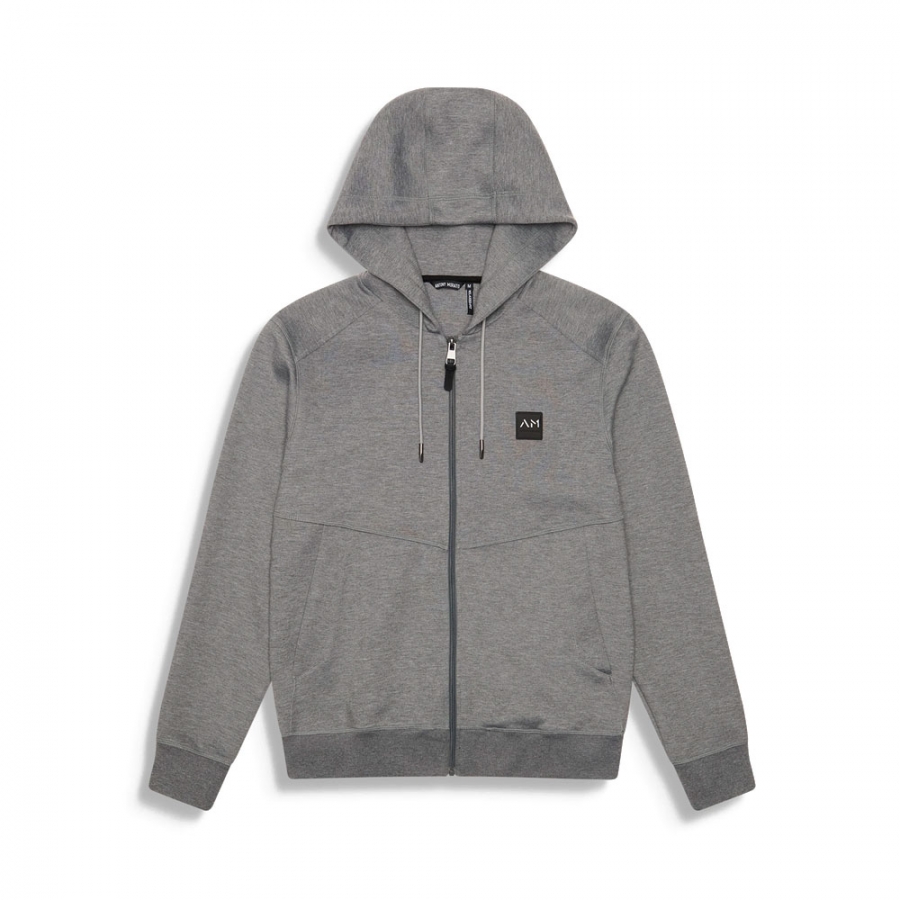 sudadera-regular-fit-de-scuba-gris-con-logotipo