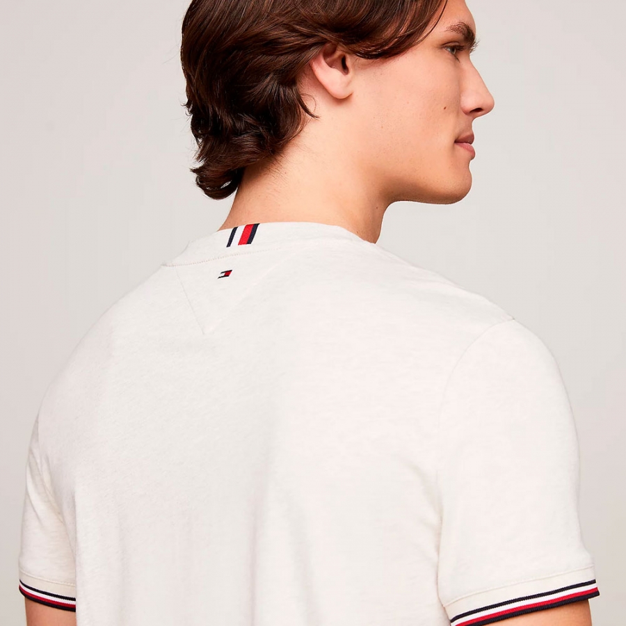 slim-t-shirt-with-ribbed-sleeves