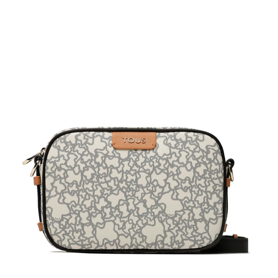 borsa-a-tracolla-mini-kaos-beige-nera-tous-design-moderno