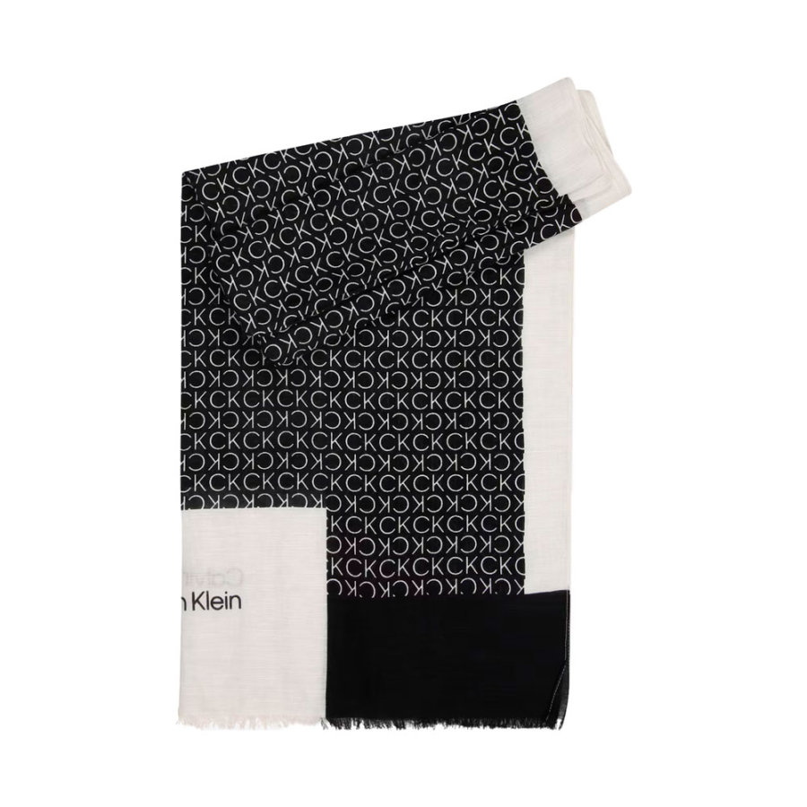 foulard-minimal-in-lino-con-logo