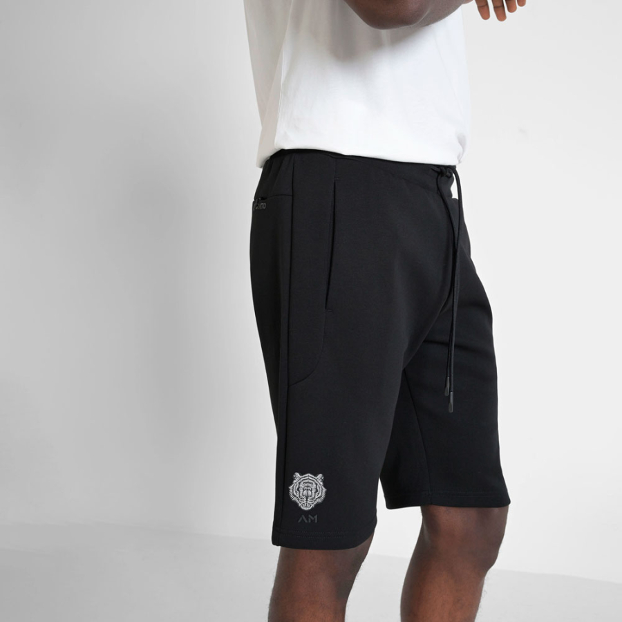 shorts-with-rubber-logo-print