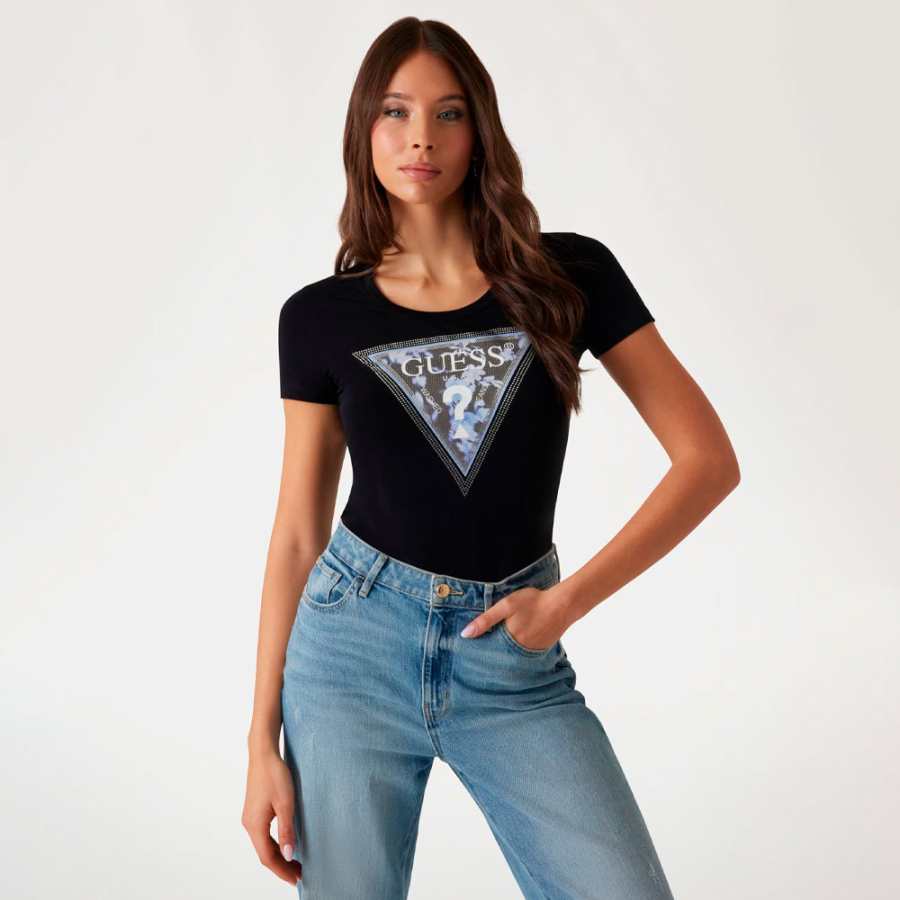 t-shirt-con-logo-triangolare-floreale