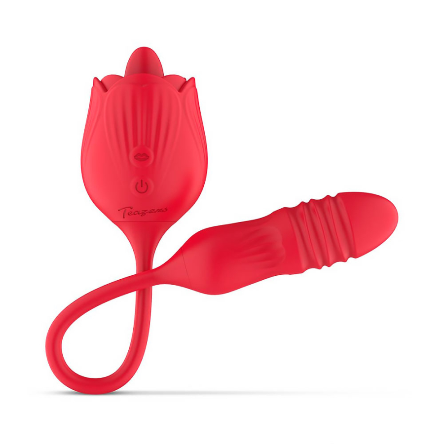 teazers-rose-vibrator-with-thrusting-dildo